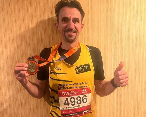 Arsim Bajrami läuft den New York City Marathon