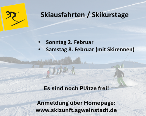 Skiausfahrt / Skikurs - Es sind noch Plätze frei!
