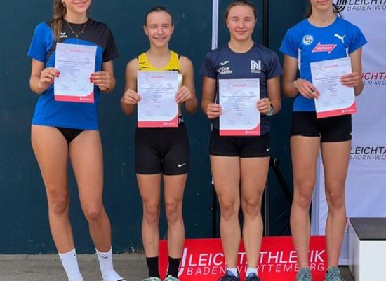 TOP-Zeiten und Weiten der Weinstädter U16 Nachwuchs Athletinnen bei den WLV-Finals